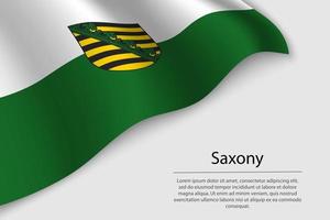 onda bandeira do Saxônia é uma Estado do Alemanha. bandeira ou fita vetor