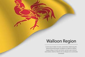 onda bandeira do valão região é uma região do Bélgica vetor