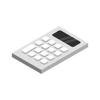 calculadora isométrica em fundo branco vetor