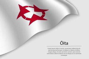onda bandeira oitaof é uma região do Japão vetor