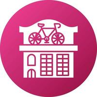 bicicleta fazer compras ícone estilo vetor