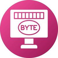 estilo de ícone de byte vetor