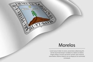 onda bandeira do Morelos é uma região do México vetor