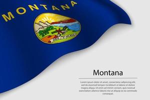 onda bandeira do montana é uma Estado do Unidos estados. vetor