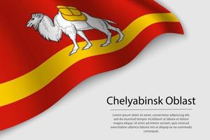 onda bandeira do Chelyabinsk oblast é uma região do Rússia vetor