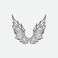 logotipo do ícone do design de ilustração de asas