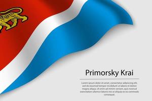 onda bandeira do primorsky krai é uma região do Rússia vetor