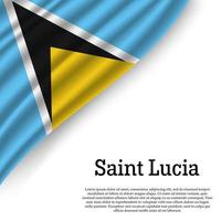 acenando bandeira do santo lucia vetor