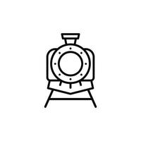 trem linha ícone isolado em branco fundo vetor