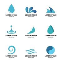 logotipo de vetor de água