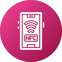 estilo de ícone nfc vetor