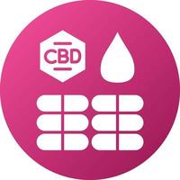 bio cbd por estilo de ícone de cápsula vetor