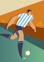 Argentina Soccer Cup Soccer Players Illustration vetor