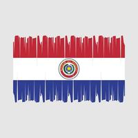 vetor de escova de bandeira do paraguai