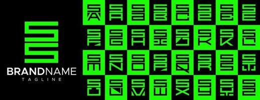 simples quadrado carta s WL logotipo Projeto definir. moderno caixa inicial s logotipo branding. vetor