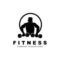 logotipo da academia, vetor de logotipo de fitness, design adequado para fitness, equipamentos esportivos, saúde corporal, marcas de produtos de suplementos corporais