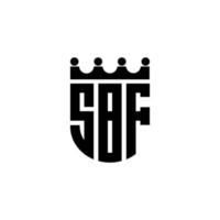 design de logotipo de carta sbf na ilustração. logotipo vetorial, desenhos de caligrafia para logotipo, pôster, convite, etc. vetor