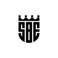 design de logotipo de carta sbe na ilustração. logotipo vetorial, desenhos de caligrafia para logotipo, pôster, convite, etc. vetor