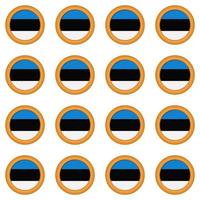 padronizar bolacha com bandeira país Estônia dentro saboroso bolacha vetor