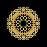 luxo ornamental mandala vetor Projeto fundo dentro ouro cor