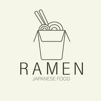 ramen simples logotipo Projeto. com ilustração do ramen copo. Boa para corporativo relacionado restaurantes vetor