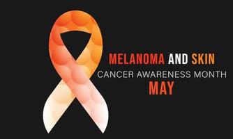 melanoma e pele Câncer consciência mês poderia. modelo para fundo, bandeira, cartão, poster vetor