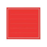 quadrado vermelho pegajoso postar Nota modelo. gravado escritório memorando papel vetor ilustração.