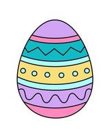 Páscoa ovo com colori ornamento. vetor