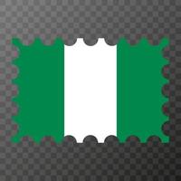 postagem carimbo com Nigéria bandeira. vetor ilustração.