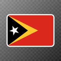 bandeira de timor-leste, cores oficiais e proporção. ilustração vetorial. vetor