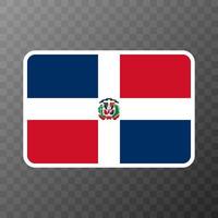 bandeira da república dominicana, cores oficiais e proporção. ilustração vetorial. vetor