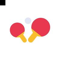 mesa tênis ícone logotipo vetor plano estilo