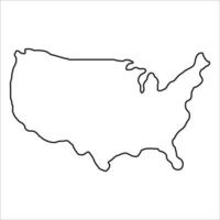 estados do América território em branco fundo. norte América. vetor ilustração