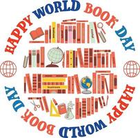 vetor ilustração do mundo livro dia. adequado para poster, adesivo, bandeira, ícone, etc.