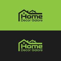 casa decoração minimalista logotipo vetor com casa cobertura