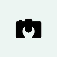 Câmera e engrenagem combinação logotipo Projeto vetor