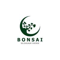 bonsai árvore plantar vetor logotipo ilustração