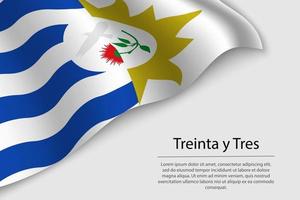 onda bandeira do treinta y tres é uma Estado do Uruguai. vetor