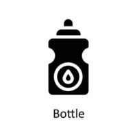 garrafa vetor sólido ícones. simples estoque ilustração estoque