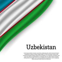 acenando bandeira do uzbequistão vetor