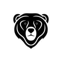 logotipo do uma Urso dentro Preto e branco vetor forma.