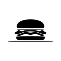 vetor logotipo do Preto e branco hambúrguer.