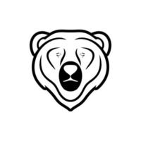 vetor logotipo do Preto e branco urso.