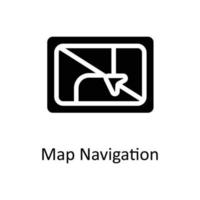 mapa navegação vetor sólido ícones. simples estoque ilustração estoque