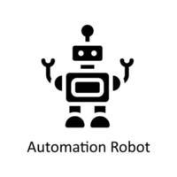 automação robô vetor sólido ícones. simples estoque ilustração estoque