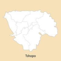 Alto qualidade mapa do tshopo é uma região do dr Congo vetor