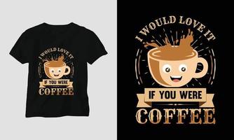 café citações camiseta Projeto modelo vetor, tipografia estilo vetor