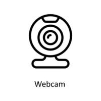 Webcam vetor esboço ícones. simples estoque ilustração estoque