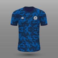camisa de futebol realista, modelo de camisa da Eslováquia para kit de futebol. vetor