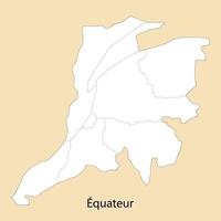 Alto qualidade mapa do equador é uma região do dr Congo vetor